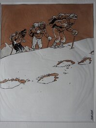 Christophe Chabouté - Hommage à Hergé Tintin au Tibet - Original Illustration