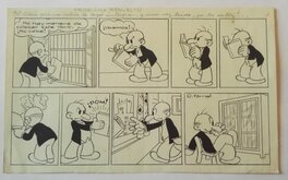 José Cabrero Arnal - Une façon astucieuse de ranger un livre -A conseiller au plombier ? TBO vers 1930 - Comic Strip
