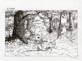 Planche originale - Le retour a la terre - « le chasseur »