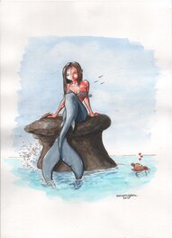 Ed van der Linden - Mermay day 3 - Racy - Illustration originale