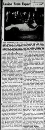 Newspaper article featuring Alex Raymond and Jim Pauley