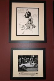 Original artwork with photograph of Alex Raymond and Jim Pauley