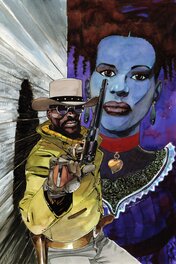 R.M. Guéra - Django WITH HIS WIFE , série : DJANGO UNCHAINED - Couverture originale