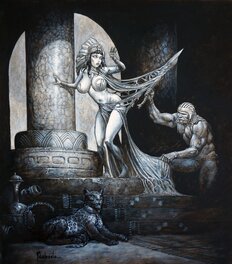 Filobédo - Egyptian Queen - Hommage à Frazetta - Original Illustration