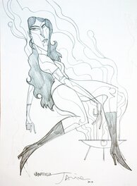 Vampirella - Olivares - Dessin préparatoire / crayonnage Vampirella - Olivares - Dessin préparatoire / crayonnage
