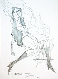 Vampirella - Olivares - Dessin préparatoire / crayonnage