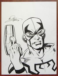 Bob Layton - Blue beetle sketch - Planche originale