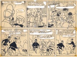 Raymond Reding - « Les Œufs durs s'en vont en Guerre », planche 6 A, 1953. - Comic Strip