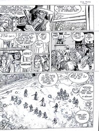 Michel Rouge - Marshall Blueberry album 3 Frontière sanglante page 31 - Planche originale