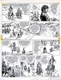 Jean Giraud - Blueberry album Le Général Tête Jaune page 27 - Planche originale