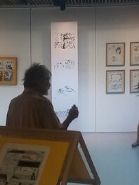 Edmond Baudoin fait une visite commentée de son exposition (Etables sur Mer, 28/07/2018)