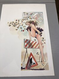 Milo Manara - Fille du chantier - Planche originale