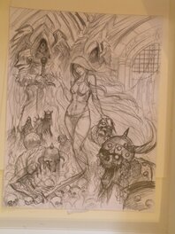 Sébastien Grenier - Deirdre - Zombie Queen - Original art