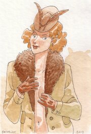 Jean-Michel Beuriot - Femme (bd Amours fragiles) - Original Illustration