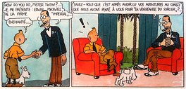 unknown - Tintin à Hollywood - Original art