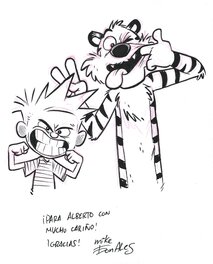 Mike Bonales - Calvin & Hobbes - Illustration originale