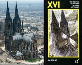 La cathédrale de Cologne, photo vs dessin La cathédrale de Cologne, photo vs dessin