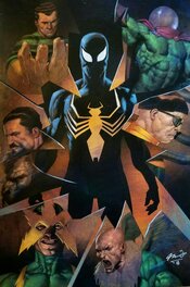 Ariel Olivetti - Spiderman and the Sinister Six by Ariel Olivetti - Original Illustration