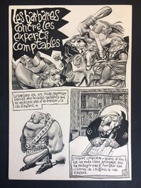 Manu Larcenet - "Les barbares contre les experts comptables" Planche 1/7 - Planche originale