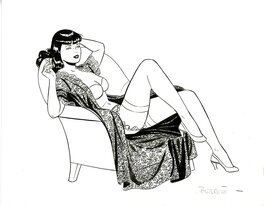 Philippe Berthet - Pin - up 02 #pinup - Planche originale