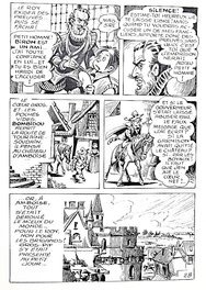 Eugène Gire - Le messager du roi Henri, planche 28 - Parution dans Brik n°79 (Mon journal) - Planche originale