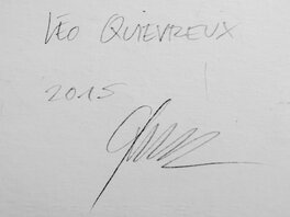 Signature au dos de la planche