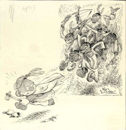 Jean Dulieu - Paulus en de indianen - Original Illustration