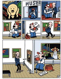 Dickie au musée – Pieter de Poortere – Munch ( Art Print ) - ickie au musée – Pieter de Poortere – » inspiration » EDVARD MUNCH, Der Schrei der Natur (1893) – print art couleurs de tres grande qua Dickie au musée – Pieter de Poortere – Munch ( Art Print ) - ickie au musée – Pieter de Poortere – » inspiration » EDVARD MUNCH, Der Schrei der Natur (1893) – print art couleurs de tres grande qua