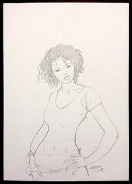 Gilles Mezzomo - Jeune fille - Original art