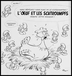 Peyo - 1965 - L'oeuf et les schtroumpfs  , couverture - Original Cover