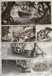 Planche originale - Vastra, Jim Hawkins, Tome 2, Sombres Héros de la mer, planche n°38, 2018