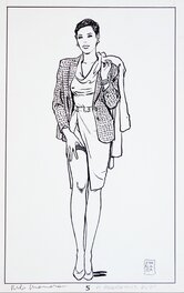Milo Manara - Présentatrice du JT par Manara - Illustration originale