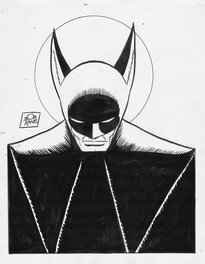 Bob Kane Batman 1970s classic ink pin up