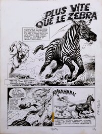 André Chéret - Rahan - Plus vite que le Zébra - planche 1 - Comic Strip