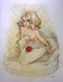 Alessandro Barbucci - Fourmille Gratule - Blanc et Rouge - Illustration originale