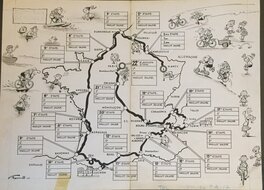 Francis - Le Tour de France - Illustration originale