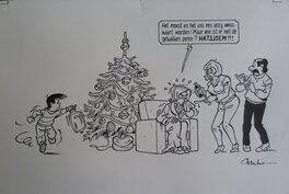 Merho - Merho - binnenkant kerstkaart - Original art