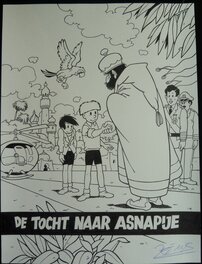 Jef Nys - Jommeke - de tocht naar Ansapije - Couverture originale