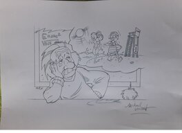 Michael Vincent - Einstein - Original Illustration