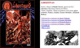 Couverture du recueil Libertinas et titres des albums contenus Couverture du recueil Libertinas et titres des albums contenus