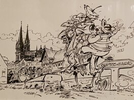 Jean Tabary - Iznogoud arrive à Chartres - Original Illustration