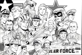 Comic Strip - Arroyo : Buck Danny "Classic" tome 5 et 6, illustration des pages de garde
