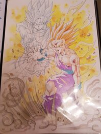 Jérôme Alquié - Gohan et goku - Illustration originale