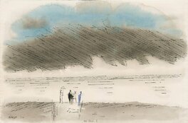 Lyonel Feininger - 1939 Rain Cloud I (Watercolor in color - American KV) - Original Illustration