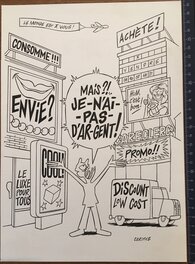 Jean-François Caritte - Un monde de surconsommation - Illustration originale