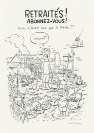 Luc Cromheecke - 2015 - Ad for Spirou (Illustration - Dupuis KV) - Illustration originale