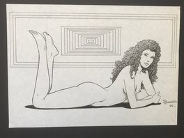 Birago Balzano - Pin up allongée - Original Illustration