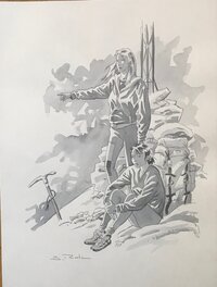 Benoît Roels - Bleu lézard : Ellen et Caroline Baldwin - Illustration originale