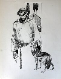 Sergio Toppi - Saint François et le loup - Illustration originale