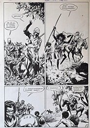 Leone Cimpellin - Gente del Sudan, épisode 2 "Magia nera fra i Giur", planche 2. Parution dans Il Vittorioso dans les années 50 - Comic Strip